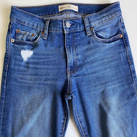 GAP Denim - GAP distressed straight jeans